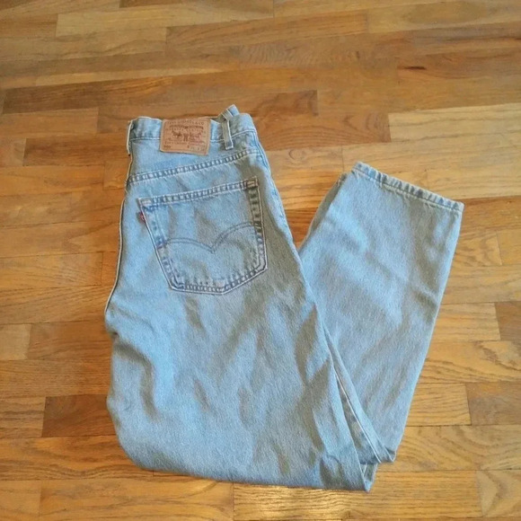 Levis 560 Jeans Mens 35x29 (Tag 36x30) Loose Fit Tapered Leg Rigid Denim Blue - Picture 11 of 11